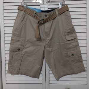 NWT Men's Twill Cargo  Iron Co. Brand Shorts Size 34
